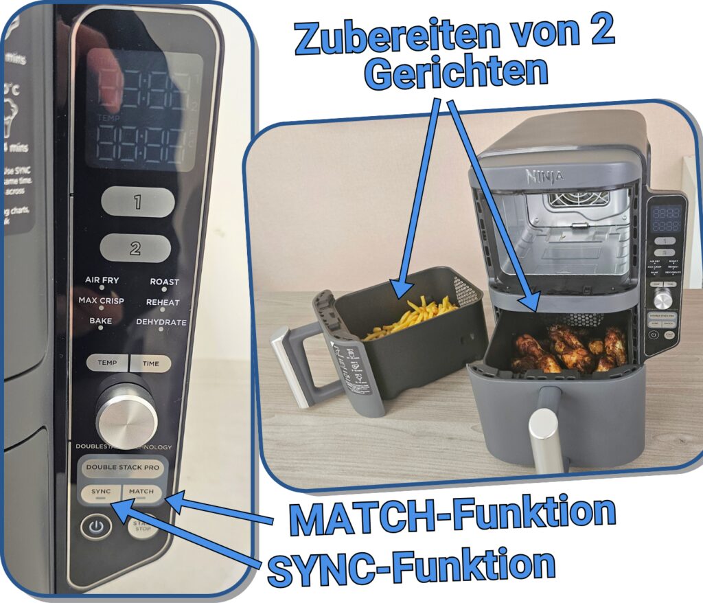 Match und sync funktion double stack